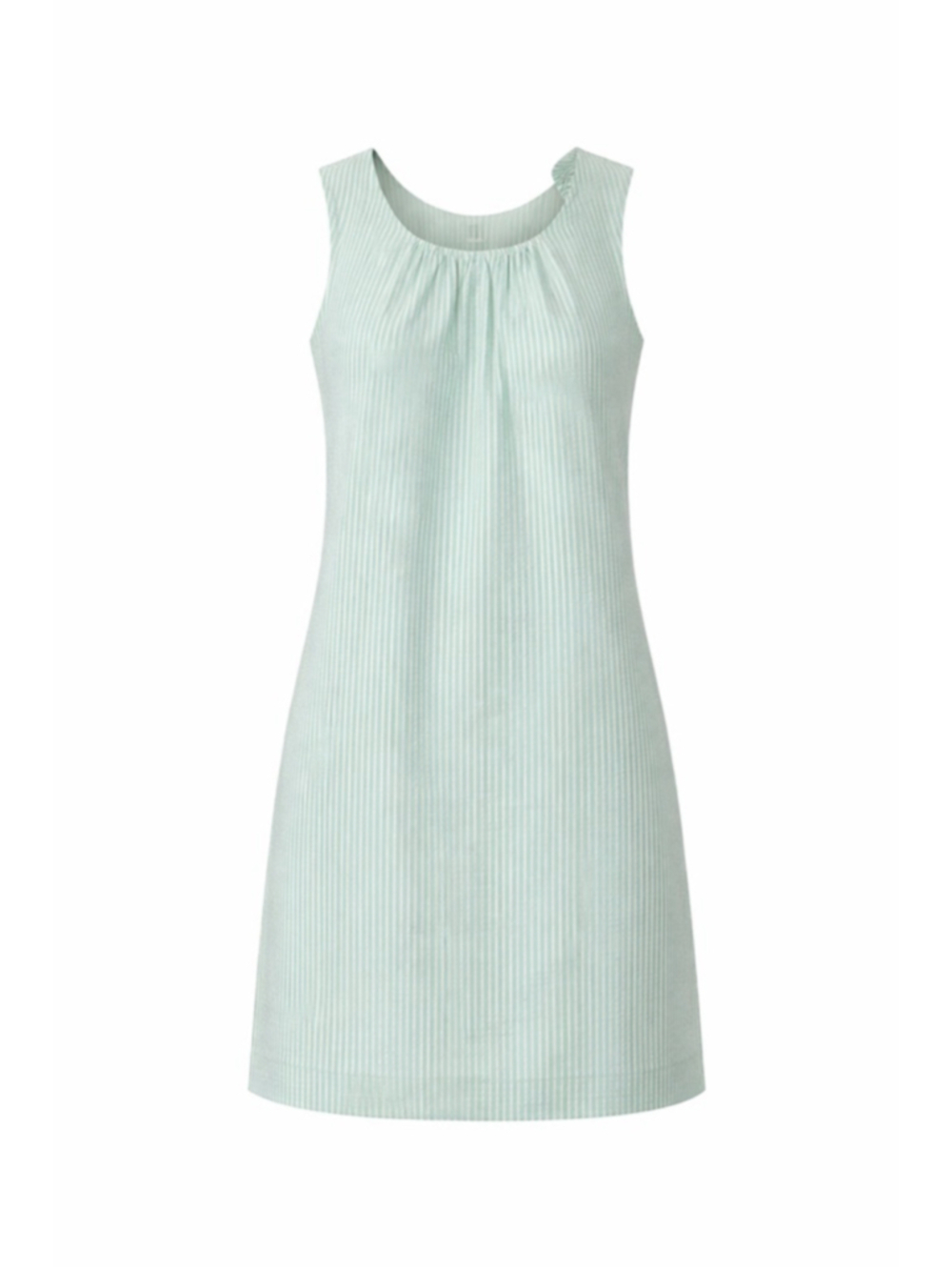 Women's Crown & Ivy Dress Size 14 Green Striped Sleeveless Summer